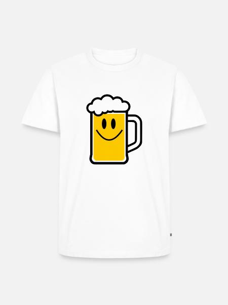 Beer face - Men's Premium Organic T-Shirt - white