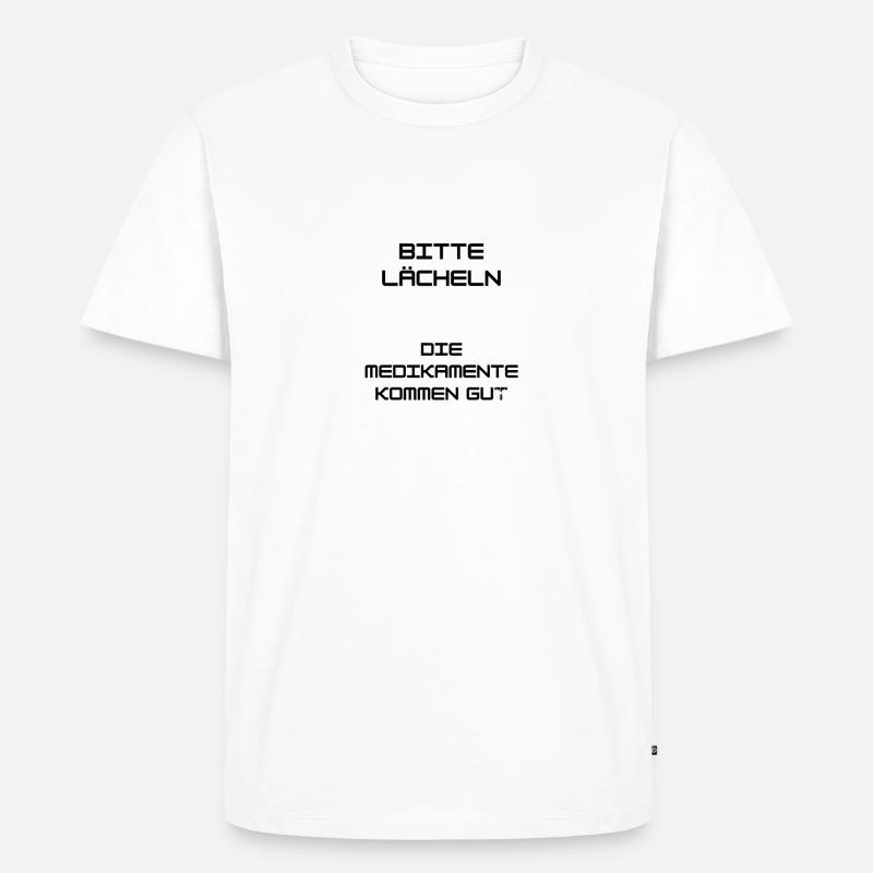 Keep Smiling - Männer Premium Bio T-Shirt - Weiß