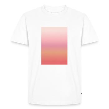 Couleur rose rouge soleil orange coucher du soleil - T-shirt Premium bio Homme - blanc - Devant - Nico (187cm)