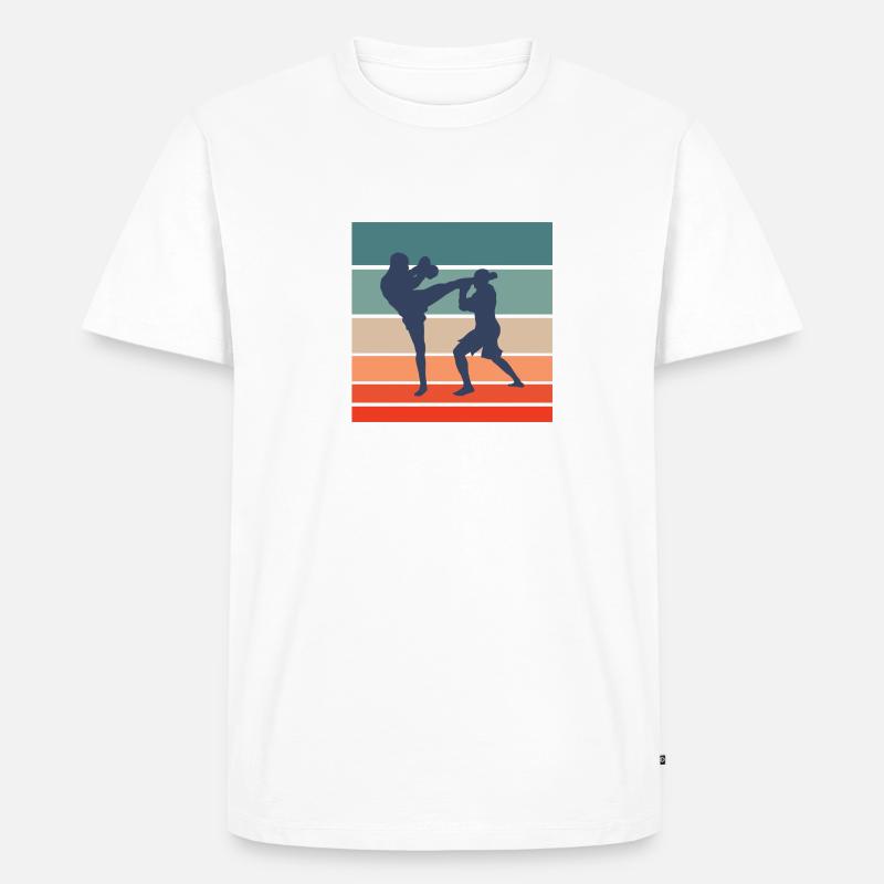 kickboxer kickboxen - Männer Premium Bio T-Shirt - Weiß