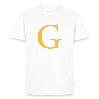 G - T-shirt Premium bio Homme - blanc - Devant - Nico (187cm)
