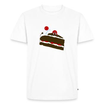 cake Monster - Men's Premium Organic T-Shirt - white - Front - Nico (187cm)