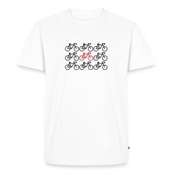 Bicyclette - T-shirt Premium bio Homme - blanc - Devant - Nico (187cm)