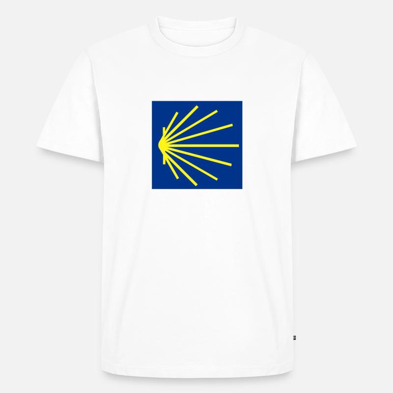 Jakobsweg - Männer Premium Bio T-Shirt - Weiß