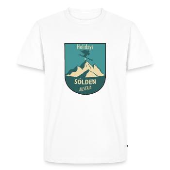 Wintersport in Sölden - Austria - Skifahren - Männer Premium Bio T-Shirt - Weiß - Vorne - Nico (187cm)