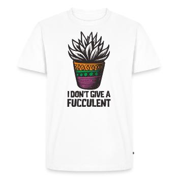 Fucculent - Men's Premium Organic T-Shirt - white - Front - Nico (187cm)