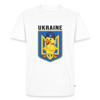 ukraine slava ukraini zelenskyi combat ukrainien - T-shirt Premium bio Homme - blanc - Devant - Nico (187cm)