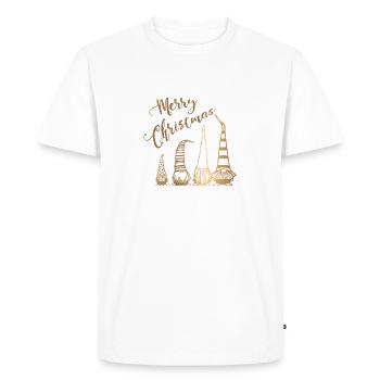 FELIZ NAVIDAD - Men's Premium Organic T-Shirt - white - Front - Nico (187cm)