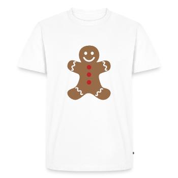 Gingerbread Man - T-shirt Premium bio Homme - blanc - Devant - Nico (187cm)
