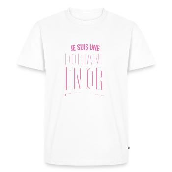 je suis une Doriane en or cadeau idée humour - T-shirt Premium bio Homme - blanc - Devant - Nico (187cm)
