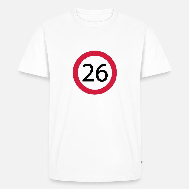 26 - Männer Premium Bio T-Shirt - Weiß