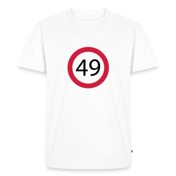 49 - Men's Premium Organic T-Shirt - white - Front - Nico (187cm)