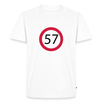 57 - T-shirt Premium bio Homme - blanc - Devant - Nico (187cm)