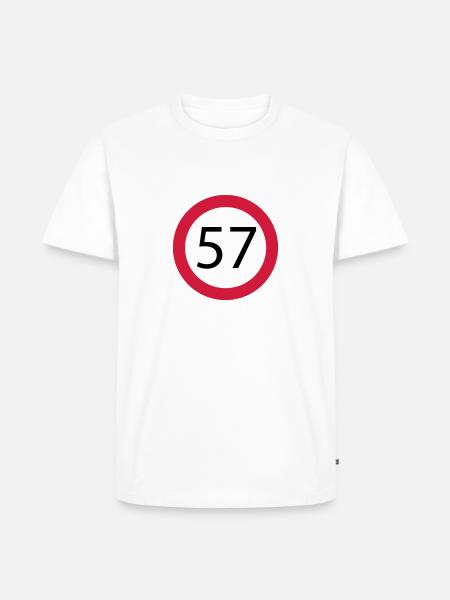 57 - Männer Premium Bio T-Shirt - Weiß
