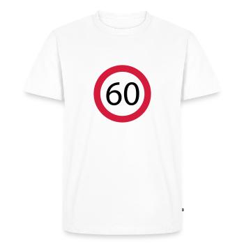 60 - Men's Premium Organic T-Shirt - white - Front - Nico (187cm)