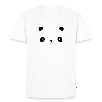 panda face - Men's Premium Organic T-Shirt - white - Front - Nico (187cm)