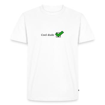 Mec cool - T-shirt Premium bio Homme - blanc - Devant - Nico (187cm)