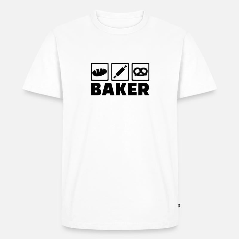 Bäcker - Männer Premium Bio T-Shirt - Weiß