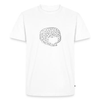 Drôles de cerveaux stars - T-shirt Premium bio Homme - blanc - Devant - Nico (187cm)