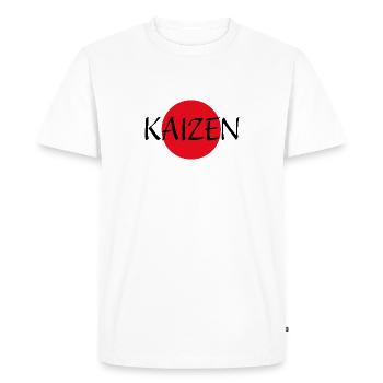 Kaizen - Changer pour le mieux - T-shirt Premium bio Homme - blanc - Devant - Nico (187cm)