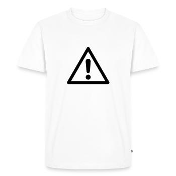Symbole de danger - Danger général - T-shirt Premium bio Homme - blanc - Devant - Nico (187cm)