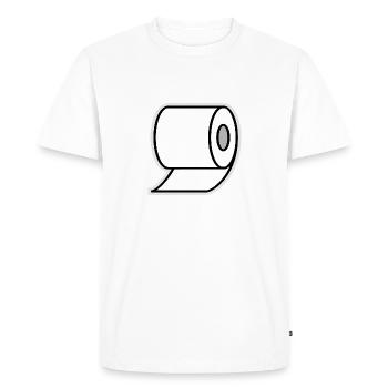 Papier toilette, papier toilette, corona, hamsters. - T-shirt Premium bio Homme - blanc - Devant - Nico (187cm)