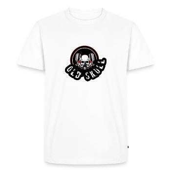 old skull - T-shirt Premium bio Homme - blanc - Devant - Nico (187cm)