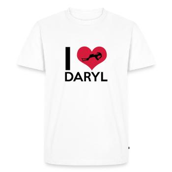 I Love Daryl - T-shirt Premium bio Homme - blanc - Devant - Nico (187cm)