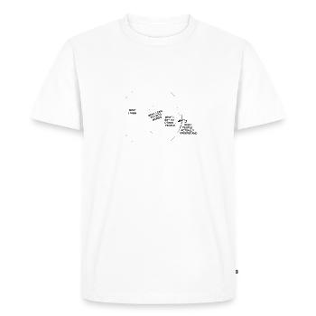 What I think ... what People actually understand - T-shirt Premium bio Homme - blanc - Devant - Nico (187cm)