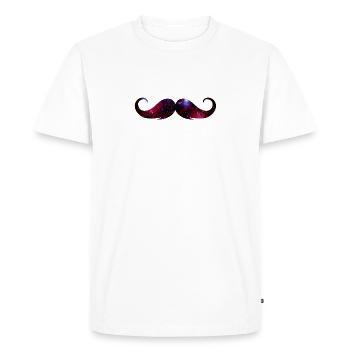 moustache universe - Men's Premium Organic T-Shirt - white - Front - Nico (187cm)