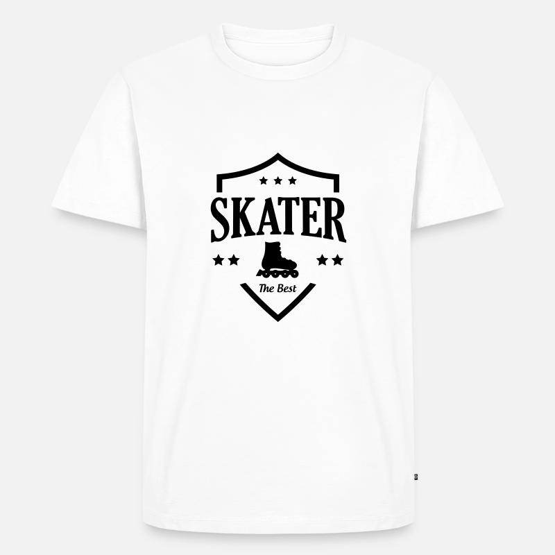 Roller Skates - Männer Premium Bio T-Shirt - Weiß