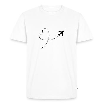 Airplane icon - Men's Premium Organic T-Shirt - white - Front - Nico (187cm)