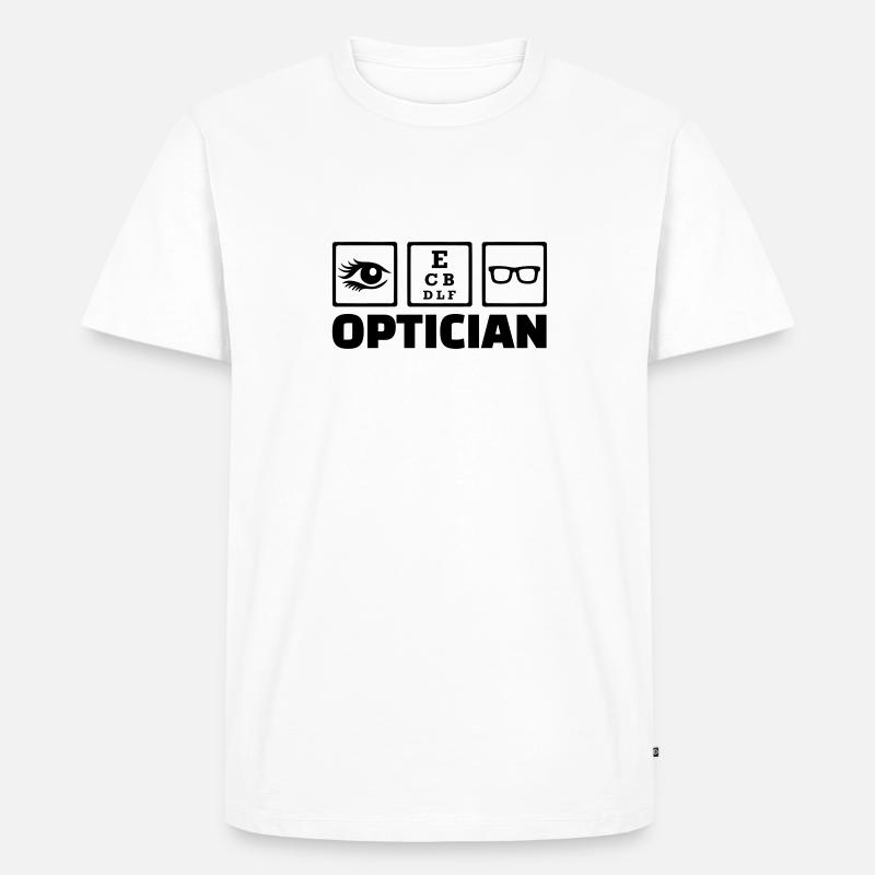 Optiker - Männer Premium Bio T-Shirt - Weiß