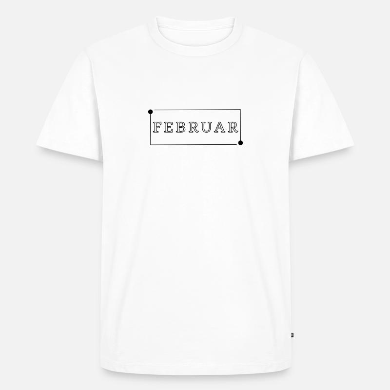 februar - Männer Premium Bio T-Shirt - Weiß
