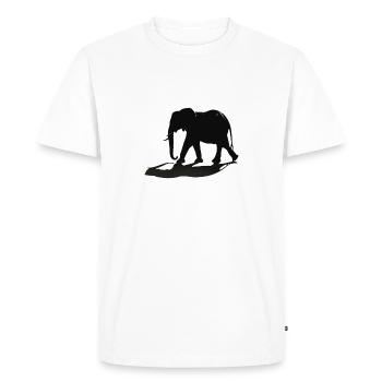 Elephant Silhouette - Men's Premium Organic T-Shirt - white - Front - Nico (187cm)