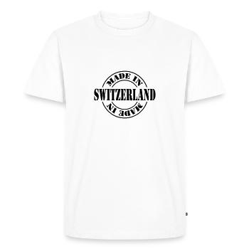made in switzerland m1k2 - T-shirt Premium bio Homme - blanc - Devant - Nico (187cm)