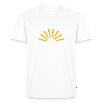 Belle rayons de soleil lever de soleil - T-shirt Premium bio Homme - blanc - Devant - Nico (187cm)