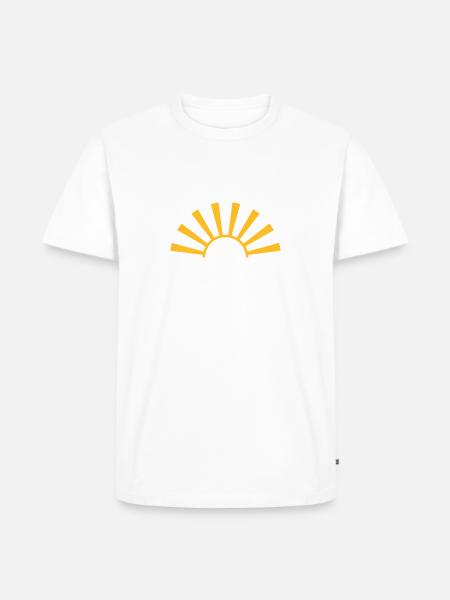 Sonne Strahlen Schön Sonnenaufgang - Männer Premium Bio T-Shirt - Weiß