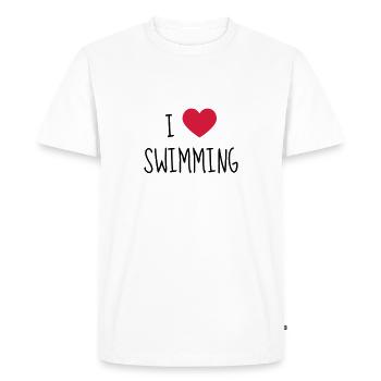Swimming / Schwimmen / Natation / Swimmer - Men's Premium Organic T-Shirt - white - Front - Nico (187cm)