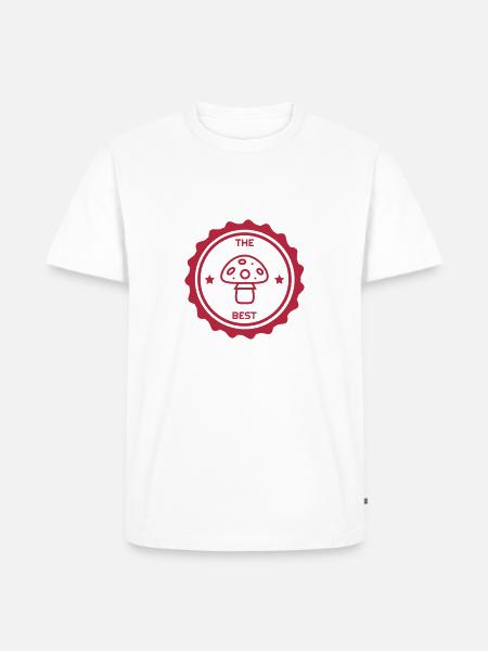 Mushroom / Champignon / Pilz / Picking - Men's Premium Organic T-Shirt - white