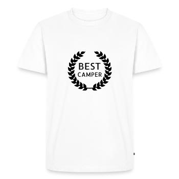 camping / campeur / campeuse / scout - T-shirt Premium bio Homme - blanc - Devant - Nico (187cm)