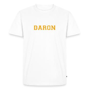 DARON - T-shirt Premium bio Homme - blanc - Devant - Nico (187cm)