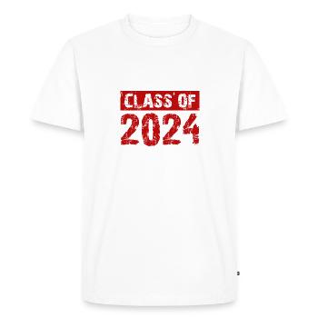 Classe de 2024 - School Abitur Student Class Child - T-shirt Premium bio Homme - blanc - Devant - Nico (187cm)