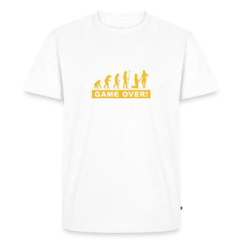 cerf la nuit - T-shirt Premium bio Homme - blanc - Devant - Nico (187cm)