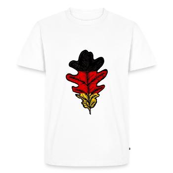 drapeau feuille de chêne - T-shirt Premium bio Homme - blanc - Devant - Nico (187cm)