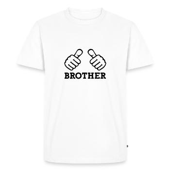 Brother - Men's Premium Organic T-Shirt - white - Front - Nico (187cm)