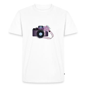 CAMARA CON FLORES - T-shirt Premium bio Homme - blanc - Devant - Nico (187cm)
