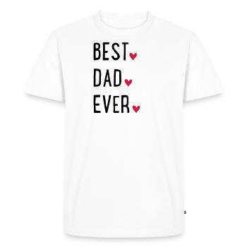 Meilleur papa de tous les temps - T-shirt Premium bio Homme - blanc - Devant - Nico (187cm)