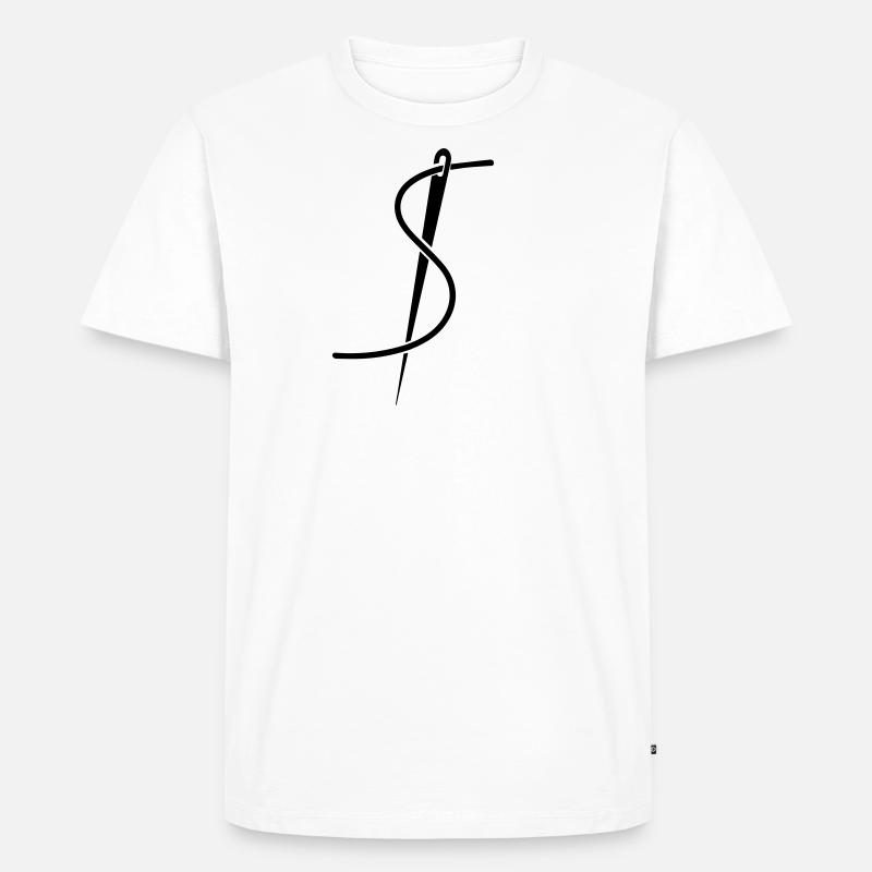 nadel - Männer Premium Bio T-Shirt - Weiß