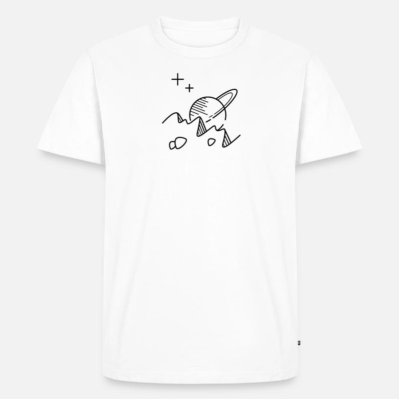 Planet - Männer Premium Bio T-Shirt - Weiß